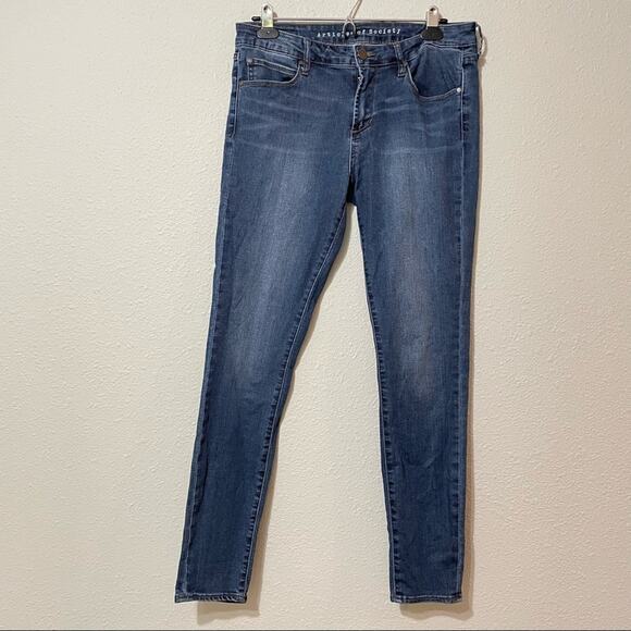 Articles Of Society Medium Wash Low Rise Skinny Jeans 29 Ankle Length Y2K Denim - Picture 1 of 11